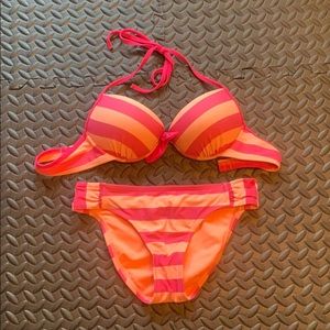 Striped bikini TOP only